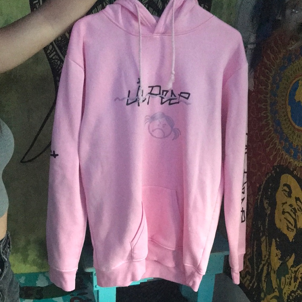 pink lil peep hoodie